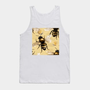 Honeycomb and Bee Pattern 5 Tank Top